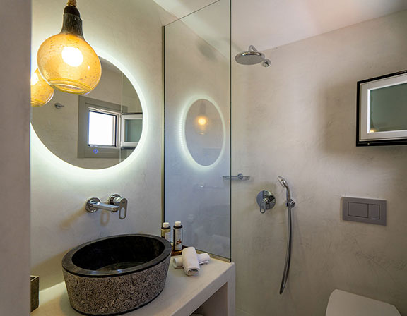 Modern bathroom of Pelagos Residence