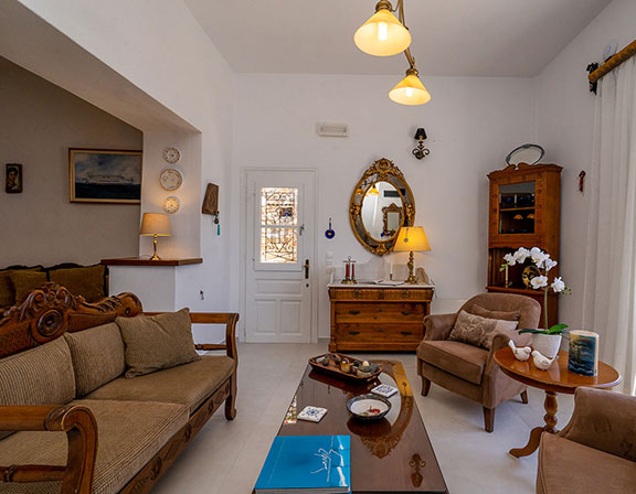 The interior of Pelagos Residence in Sifnos