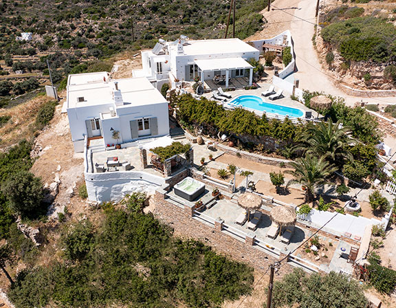 Image panoramique de la Villa Pelagos à Sifnos