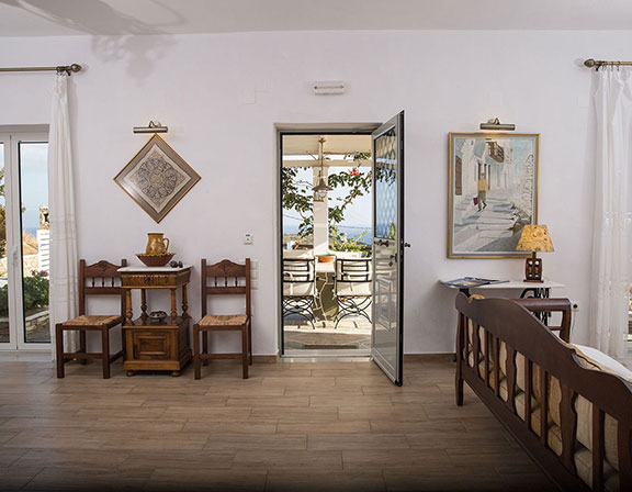 The lounge at Villa Pelagos